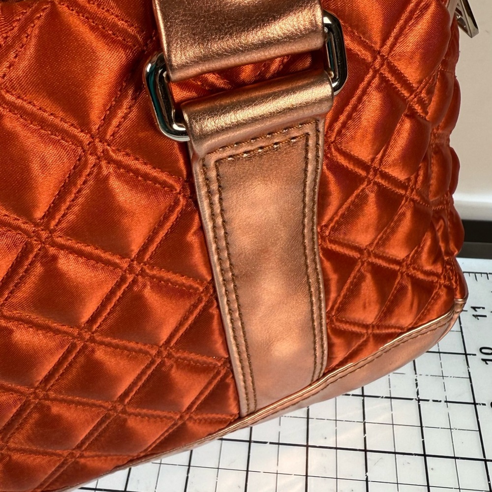 Marc by Marc Quilted Copper Orange Handbag. GOOD used - Picture 5 of 14